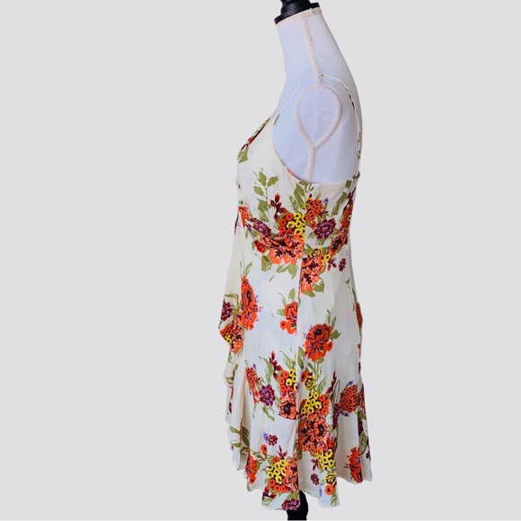 FREE PEOPLE HAPPY HEART FLORAL RUCHED MINI DRESS - Picture 3 of 16
